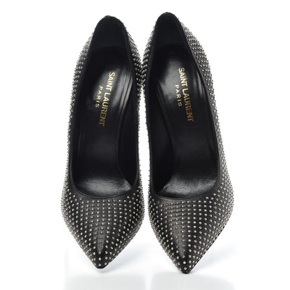 Saint Laurent Calfskin Micro Studded 110 Pumps 36.5 Black 5 of 10