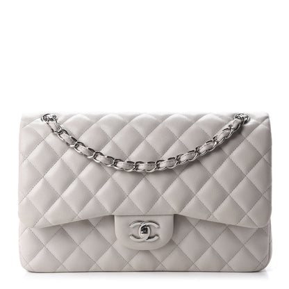 Chanel Caviar Quilted Jumbo Double Flap White 1 of 15