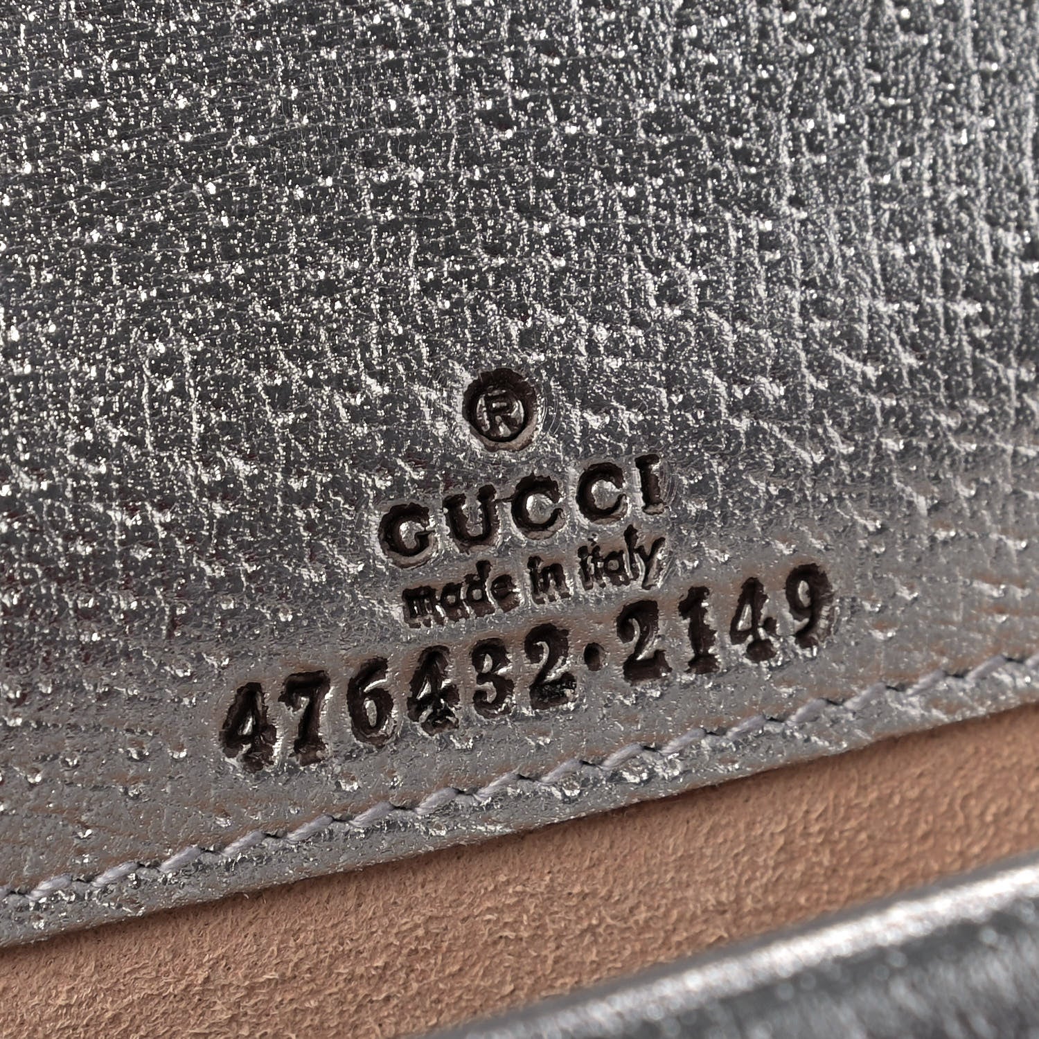 Gucci Metallic Calfskin Super Mini Dionysus Shoulder Bag Silver 7 of 7