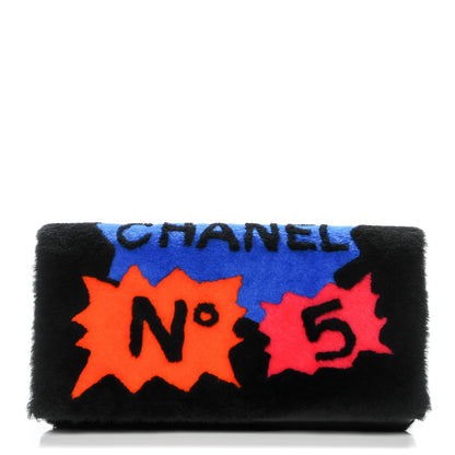 Chanel Shearling Lambskin 100% Clutch Black 1 of 8