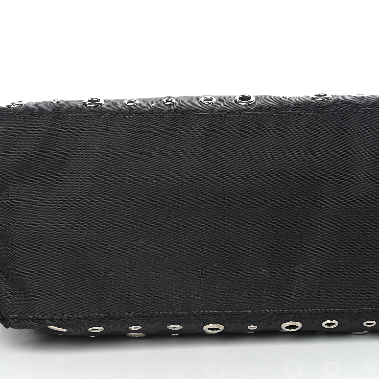 Prada Nylon Metal Grommet Bag Black 9 of 9