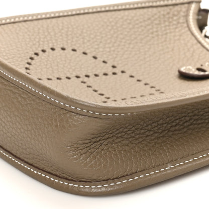 Hermes Taurillon Clemence Amazone Evelyne TPM Etoupe Bleu Indigo 10 of 10