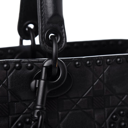 Christian Dior Lambskin Studded Matte Cannage Medium Lady Dior So Black 11 of 35
