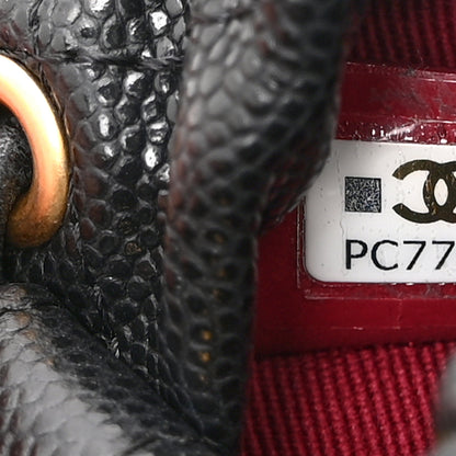 Chanel Caviar Quilted Twist Your Buttons Mini Bucket Bag Black 7 of 10