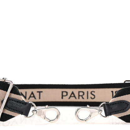 Moynat Canvas Calfskin Logo Strap Black Beige 4 of 7