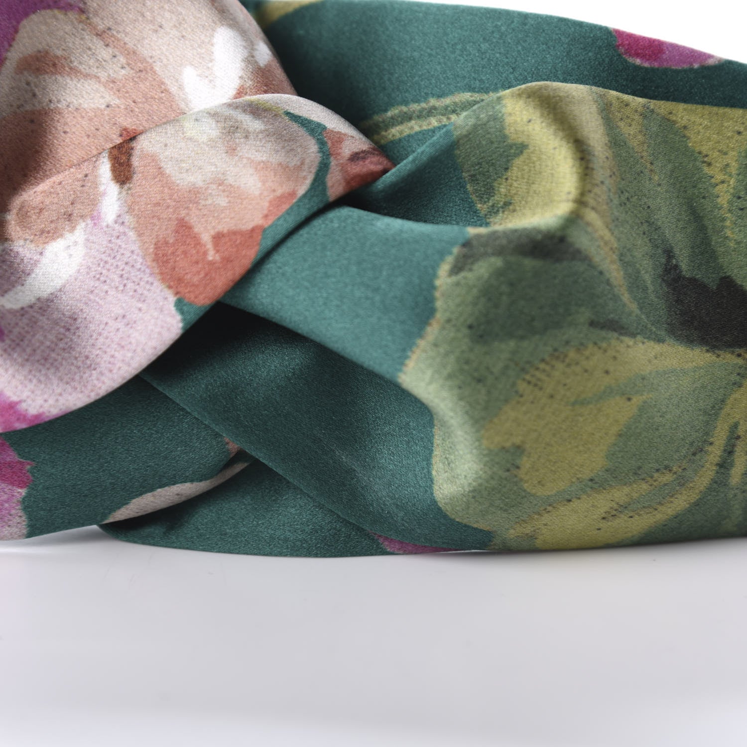 Gucci Silk Blooms Print Duchesse Headband Grass 7 of 8
