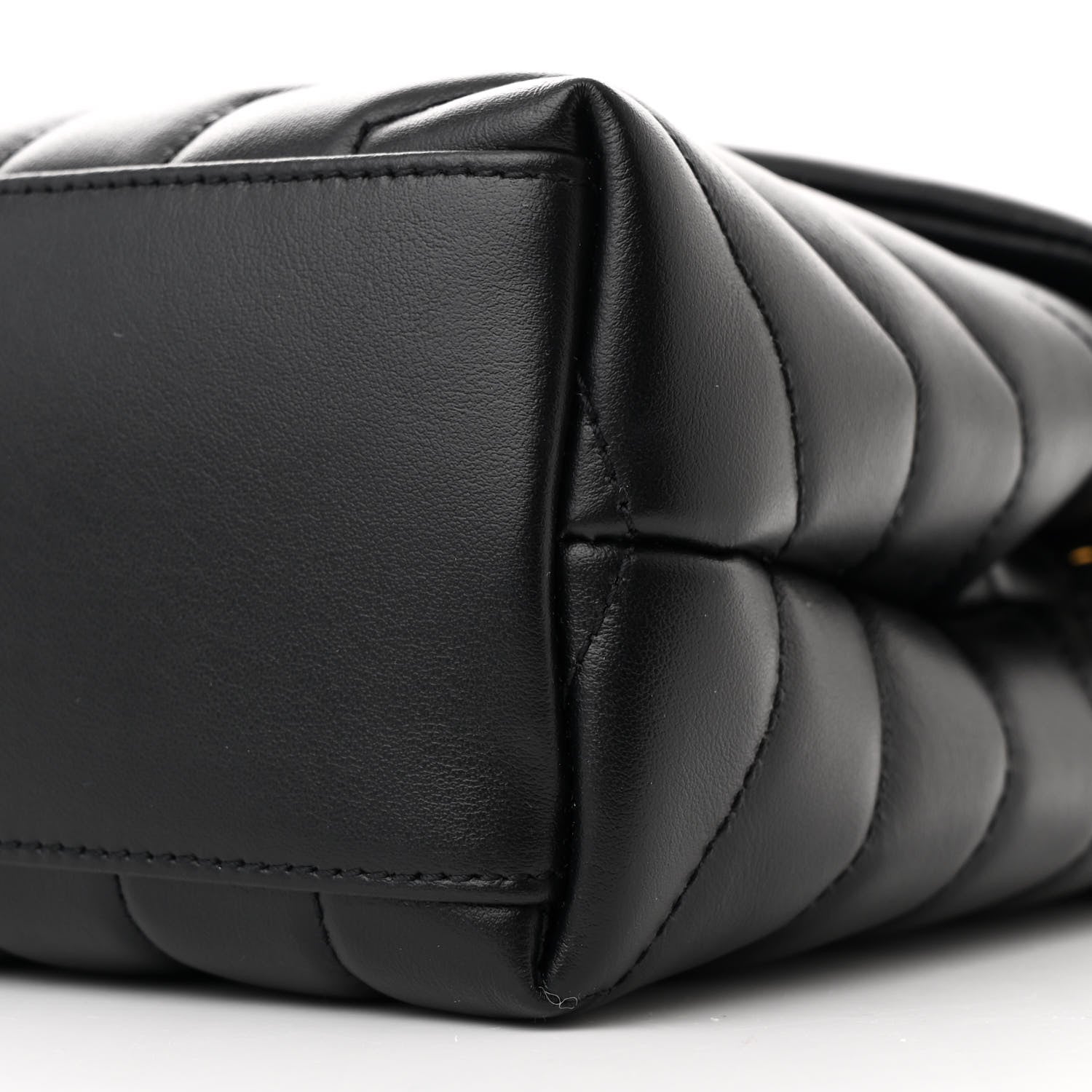 Saint Laurent Calfskin Y Quilted Monogram Small Loulou Chain Satchel Black 11 of 12