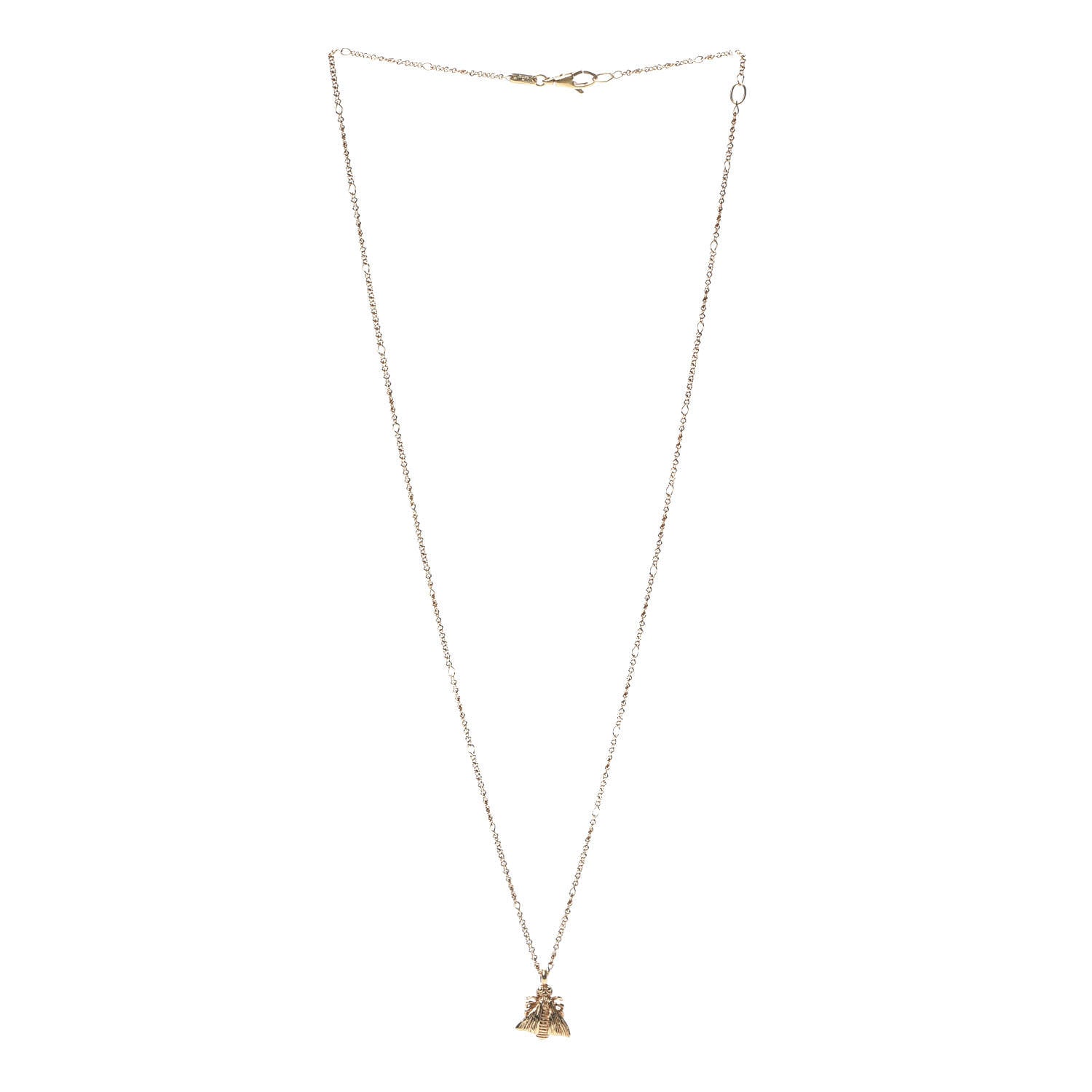 Gucci 18K Yellow Gold Le Marche Des Merveilles Bee Pendant Necklace 3 of 6