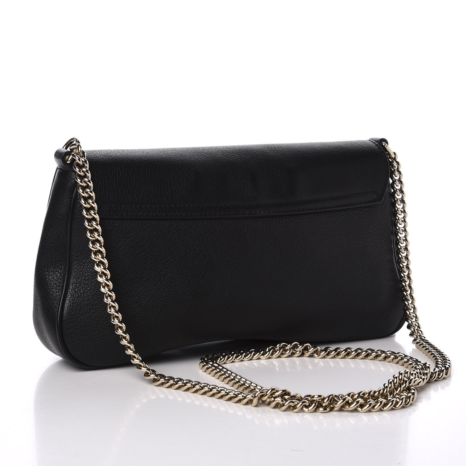 Gucci Pebbled Calfskin Medium Soho Flap Crossbody Black 2 of 10