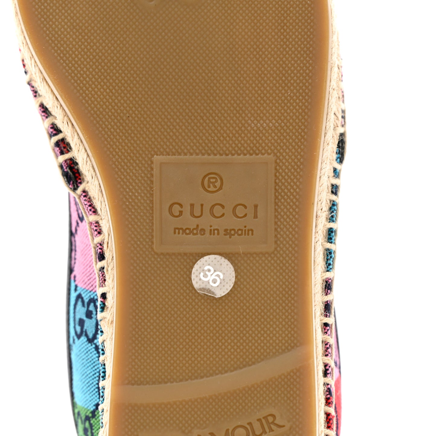 Monogram Multicolor Womens Espadrilles 36 Blue Rainbow Blue