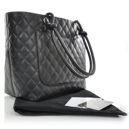 Chanel Calfskin Quilted Large Cambon Tote Black 3 of 8
