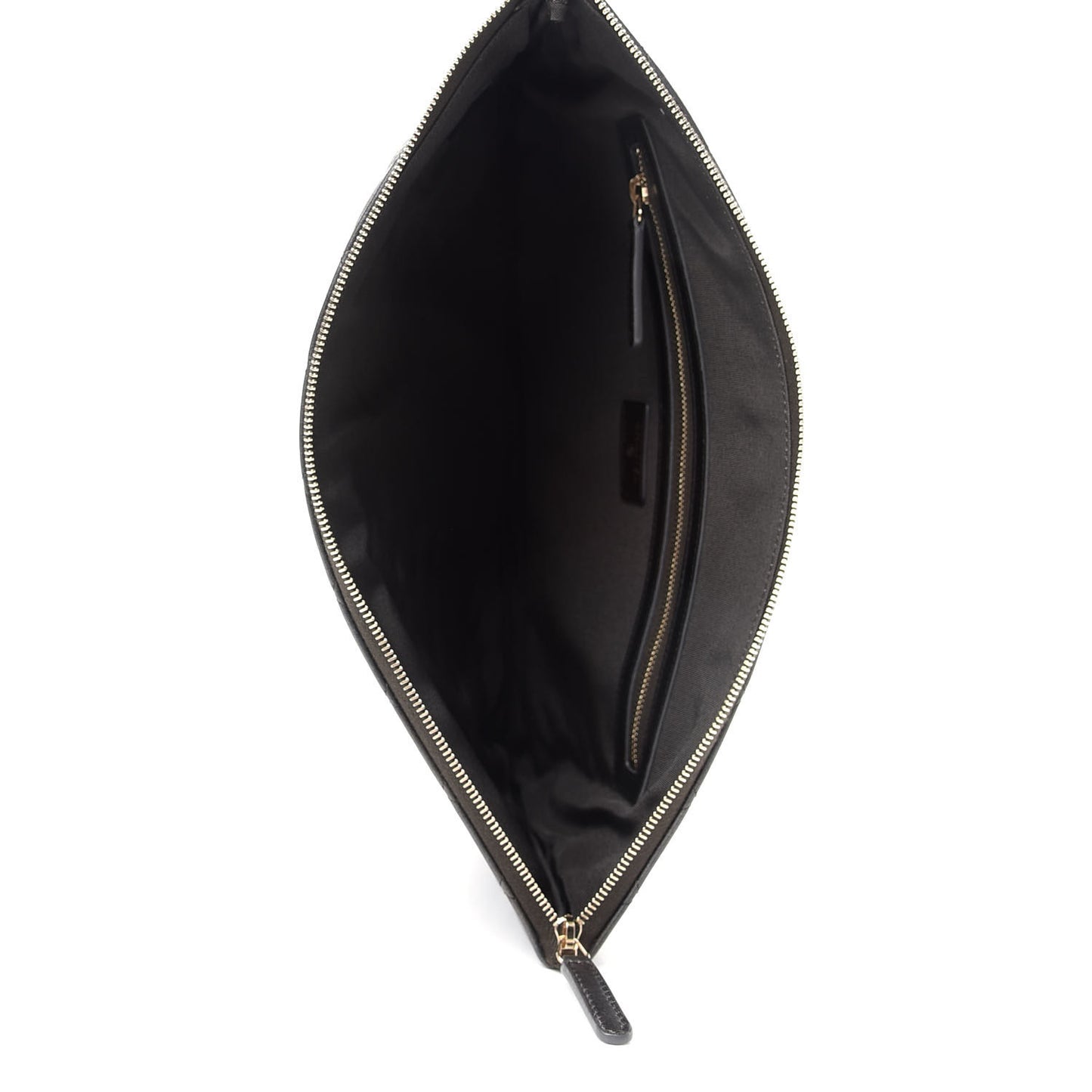 Metallic Calfskin Quilted Large Reissue Cosmetic Case Black
