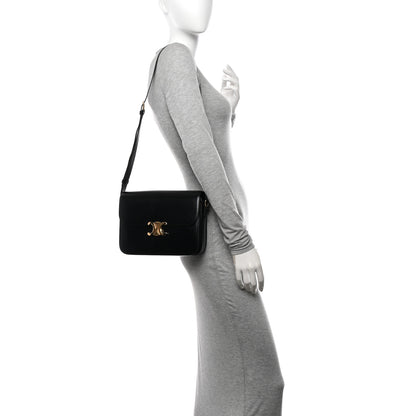 Celine Shiny Calfskin Large Triomphe Black 2 of 11
