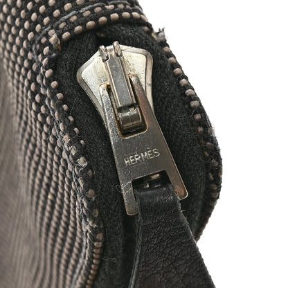 Hermes Canvas Herline Zip Wallet Grey 7 of 9
