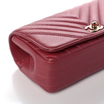 Chanel Calfskin Chevron Quilted Mini Statement Flap Pink 10 of 12