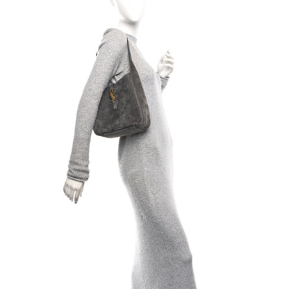 Saint Laurent Suede Small Le 5 A 7 Soft Hobo Urban Grey 2 of 14