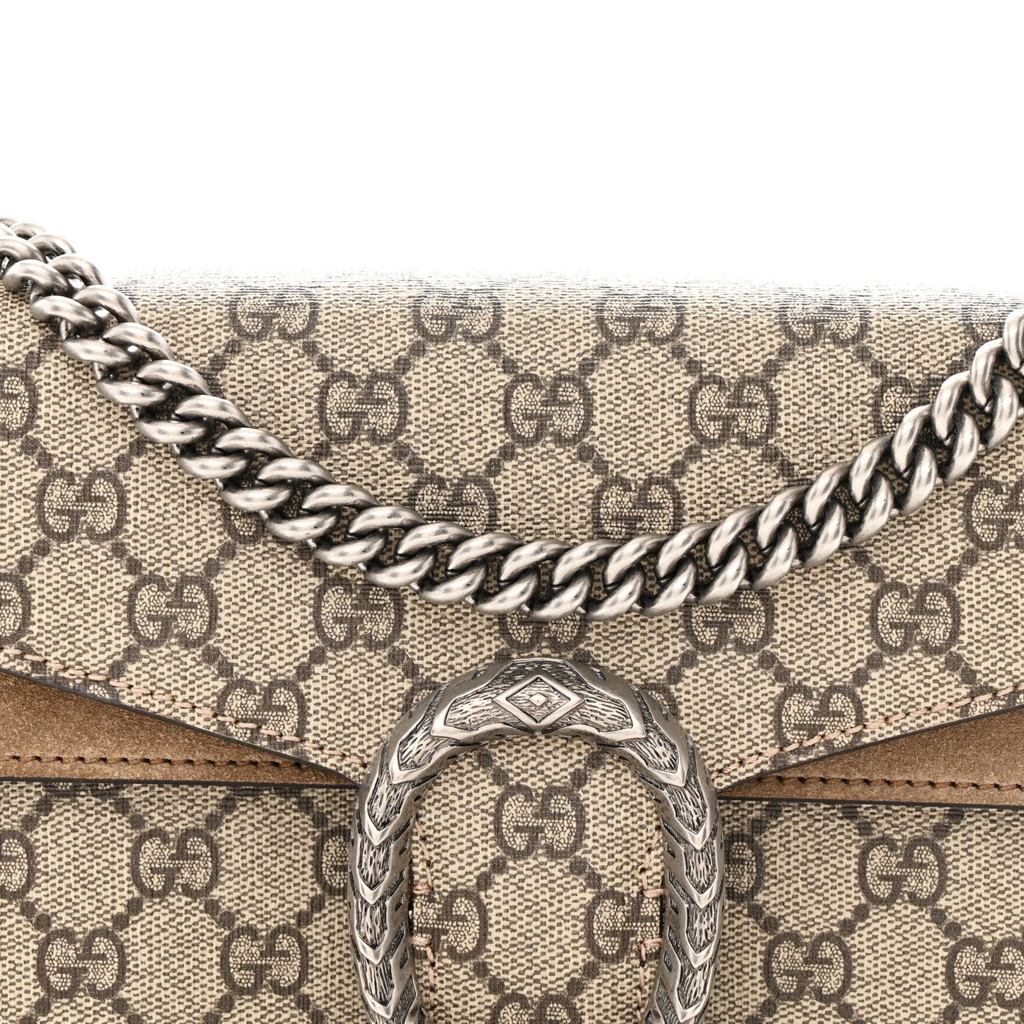 GG Supreme Monogram Small Dionysus Shoulder Bag Taupe