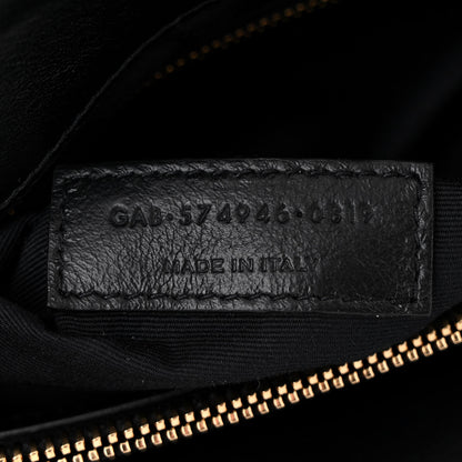 Saint Laurent Calfskin Y Quilted Monogram Monochrome Medium Loulou Chain Satchel Black 7 of 10