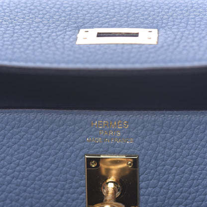 Hermes Togo Kelly Retourne 25 Azur 9 of 41