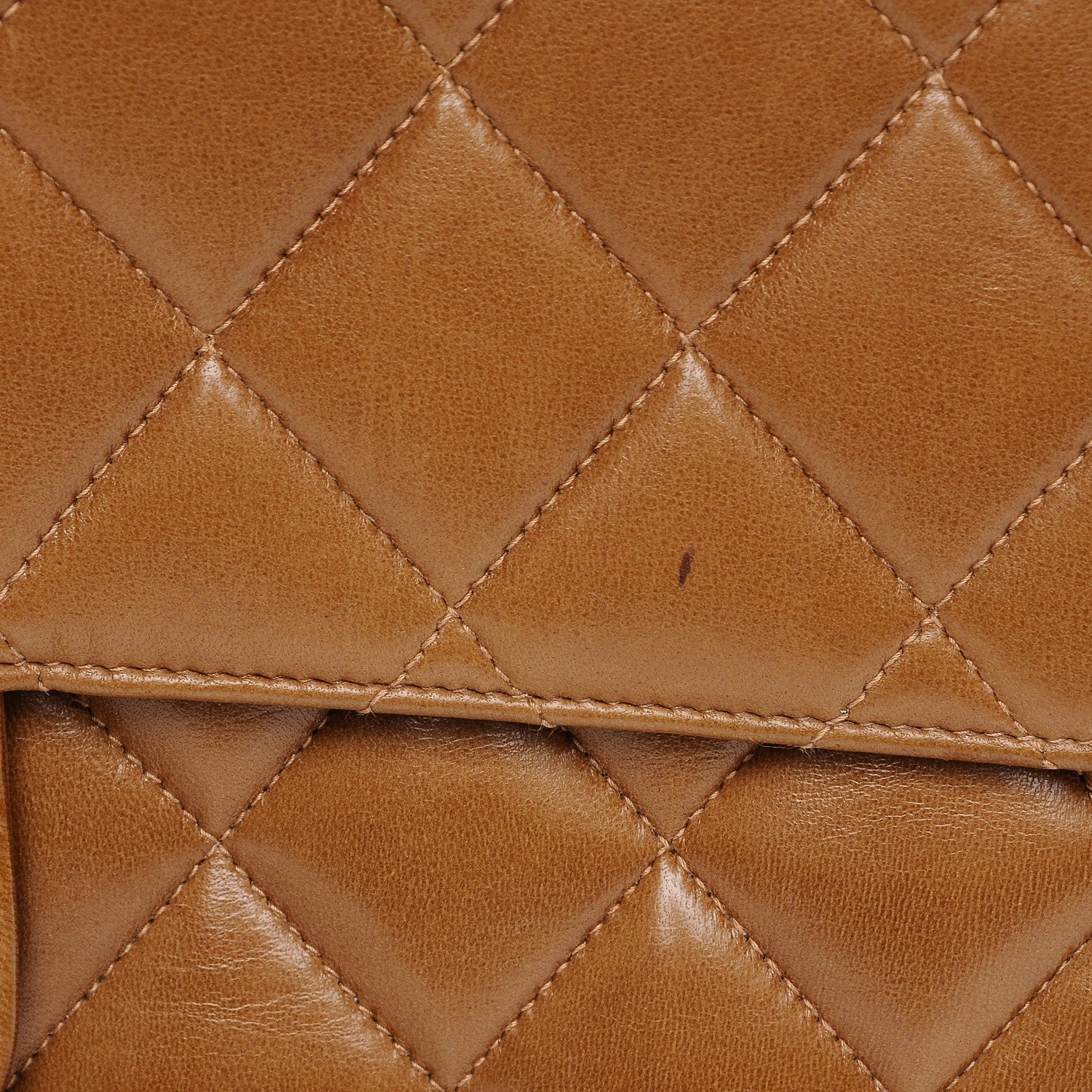Chanel Lambskin Quilted Bekko Jumbo Single Flap Dark Beige 10 of 10