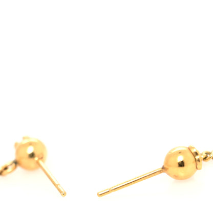 Chanel CC Drop Earrings Matte Gold 3 of 3