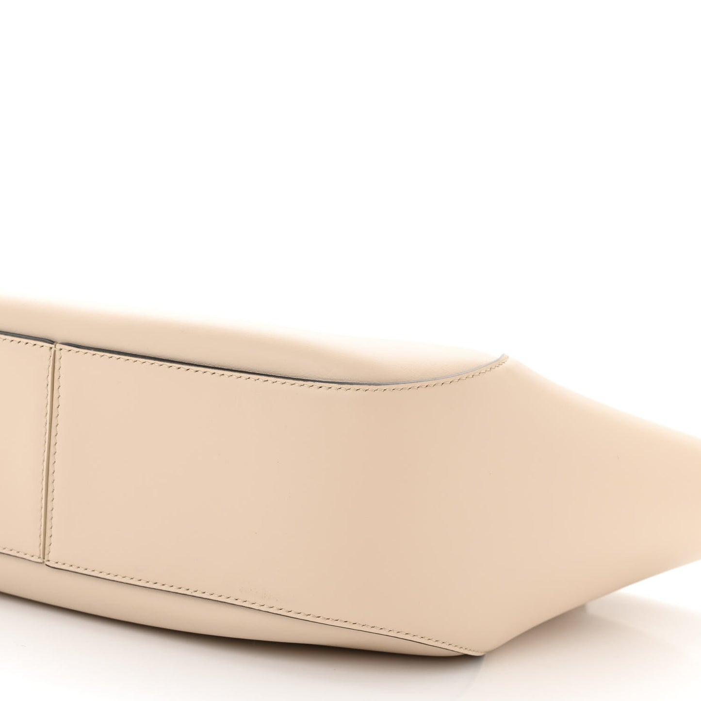 City Calfskin Metal Triangle Logo Tote Travertino