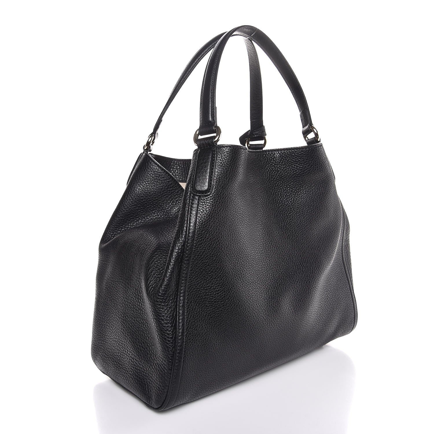 Gucci Pebbled Calfskin Medium Soho Shoulder Bag Black 3 of 7
