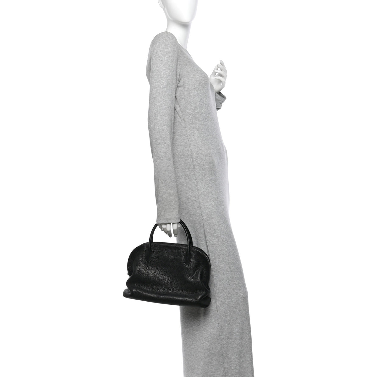 The Row Grained Calfskin Agnes 12 Black 2 of 11