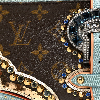 Louis Vuitton Monogram Lizard Embellished Les Extraordinaires Clutch 7 of 15