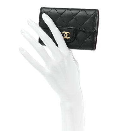 Chanel Lambskin Quilted 4 Key Holder Black 2 of 11