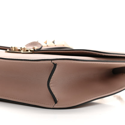 Valentino Garavani Vitello Medium Glam Lock Rockstud Flap Poudre 9 of 9