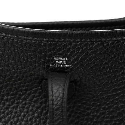 Hermes Taurillon Clemence Evelyne TPM Black 6 of 10