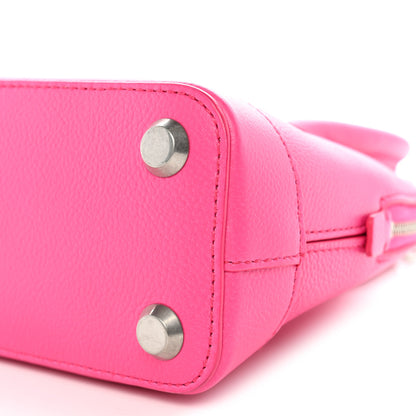 Balenciaga Signature Grained Calfskin Logo XXS Ville Top Handle Bag Fuchsia 10 of 10