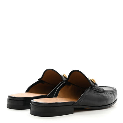 Gucci Goatskin Mens Horsebit Slippers 8.5 Black 4 of 13