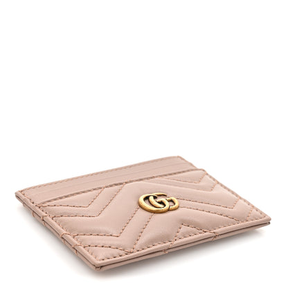 Gucci Calfskin Matelasse GG Marmont Card Holder Porcelain Rose 7 of 12