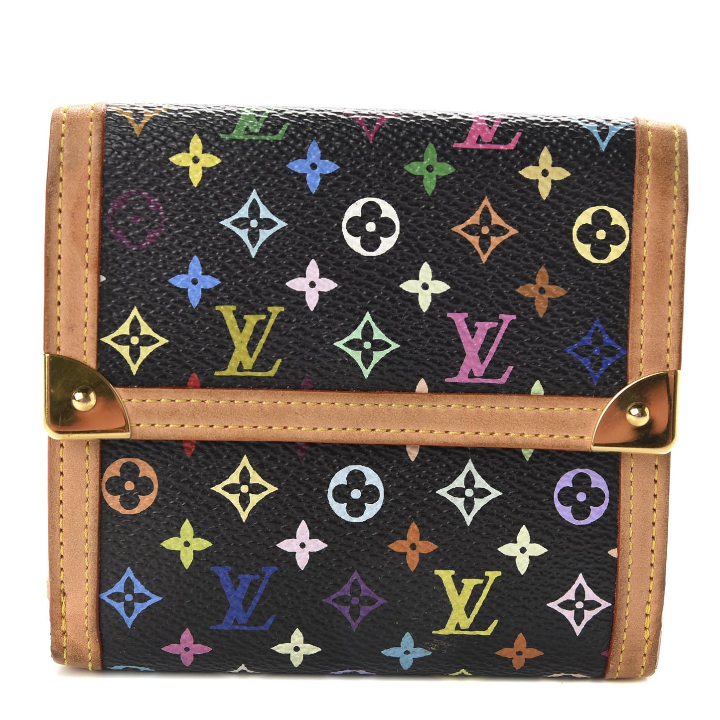 Monogram Multicolor Porte-Monnaie Billets Wallet Black