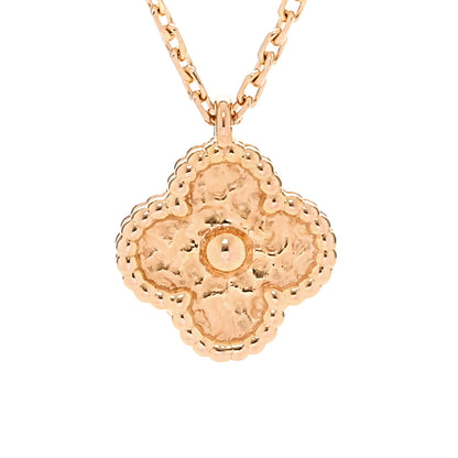 Van Cleef & Arpels 18K Rose Gold Sweet Alhambra Pendant Necklace 4 of 8