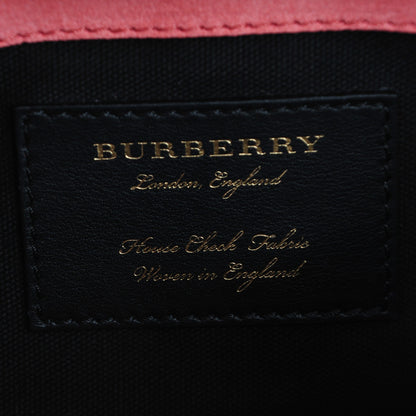 Burberry Derby Calfskin House Check Small Macken Crossbody Bag Copper Pink 6 of 7