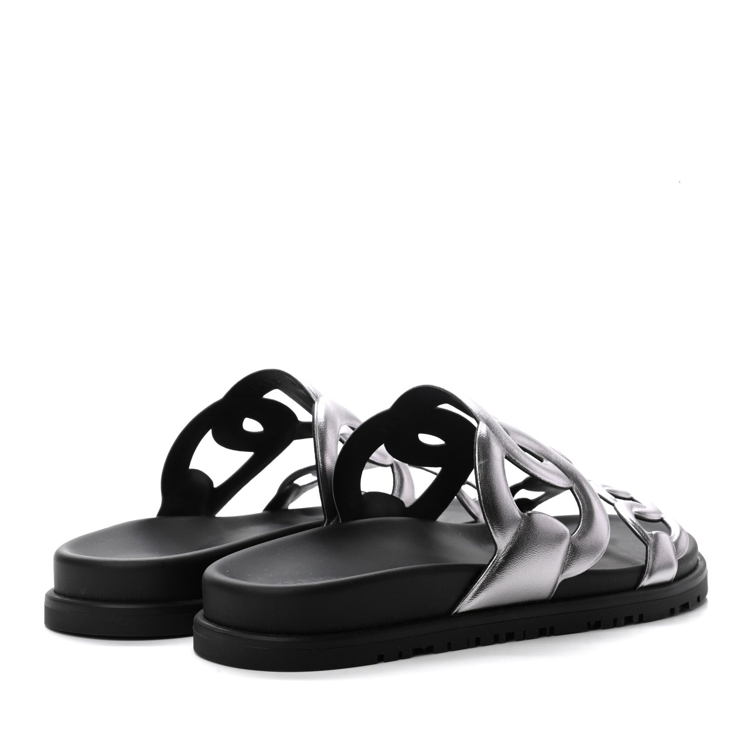 Hermes Nappa Extra Sandals 36.5 Gris Argent 4 of 8