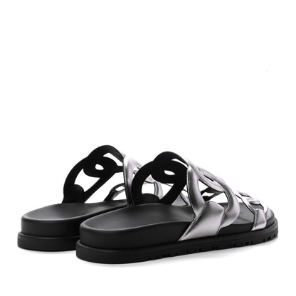 Hermes Nappa Extra Sandals 36.5 Gris Argent 4 of 8