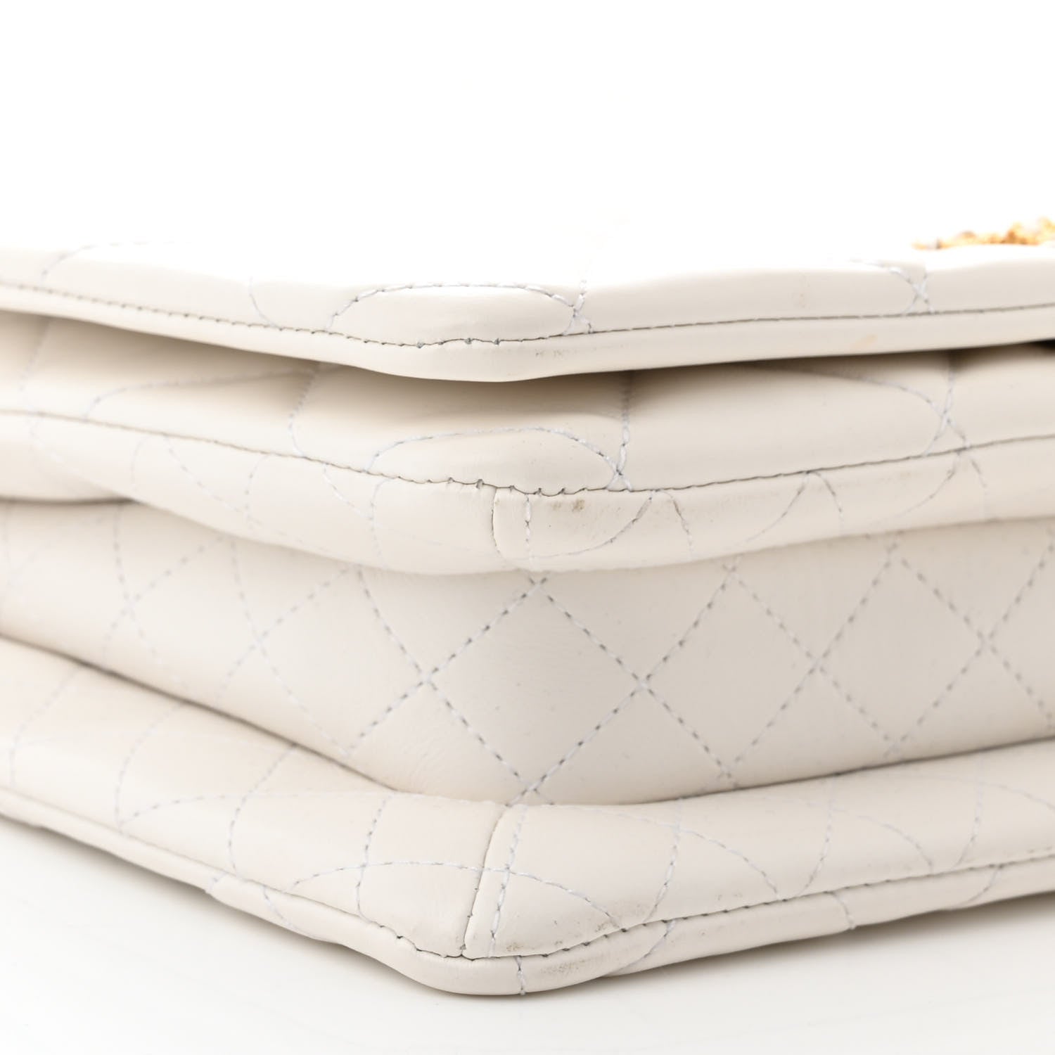 Chanel Lambskin Quilted On And On Small Chain Flap White 9 of 10