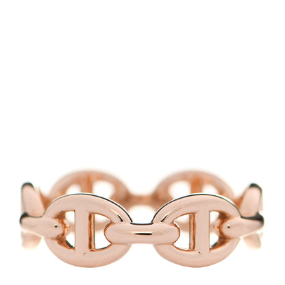 Hermes 18K Rose Gold PM Chaine D'Ancre Enchainee Ring 51 5.75 3 of 7