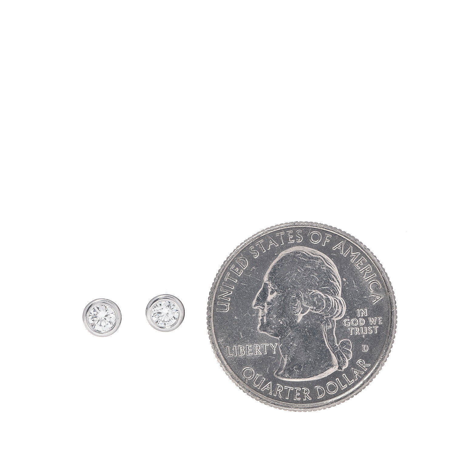 Tiffany Platinum Diamond .28ctw Elsa Peretti Diamonds By The Yard Earrings 2 of 4