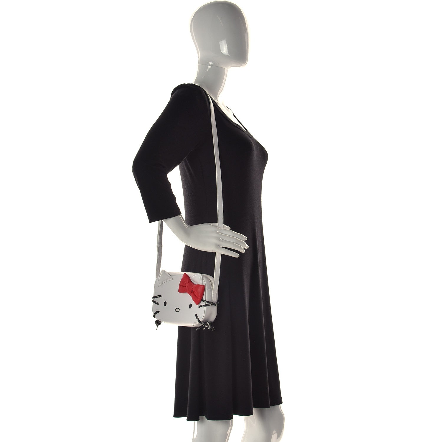 Balenciaga Calfskin Hello Kitty Camera Bag XS Optic White 2 of 10