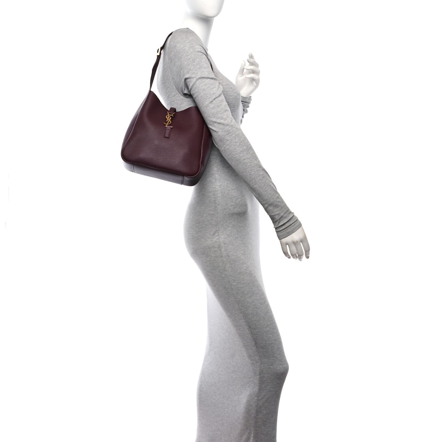 Saint Laurent Smooth Calfskin Small Le 5 A 7 Soft Hobo Rouge Legion 3 of 10