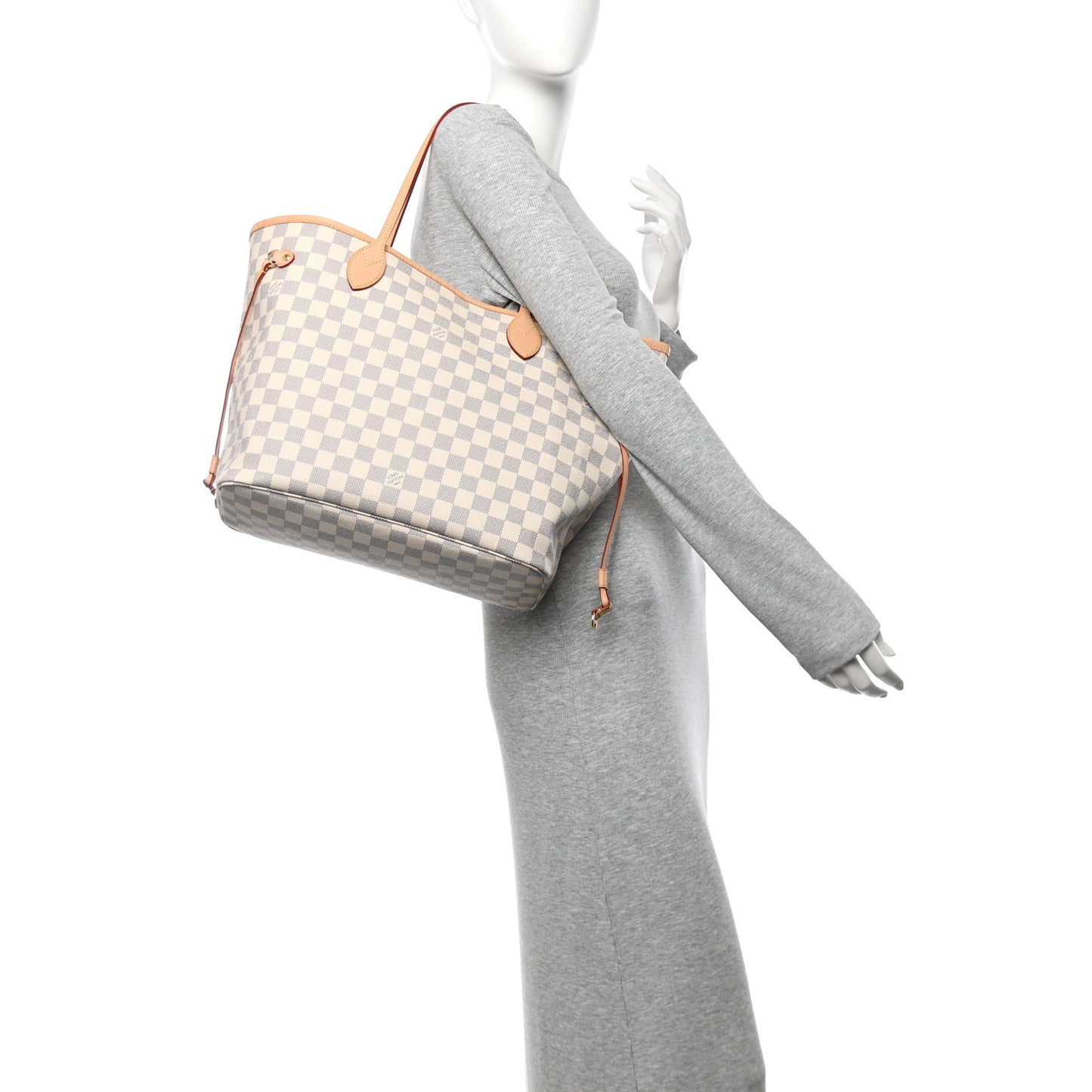 Damier Azur Neo Neverfull MM Rose Ballerine