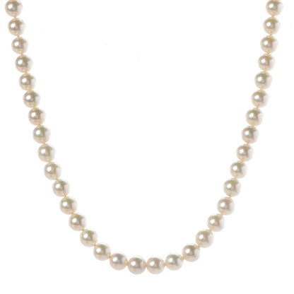 Mikimoto 18K Yellow Gold Akoya Pearl 6.5-7mm Strand Necklace 1 of 6