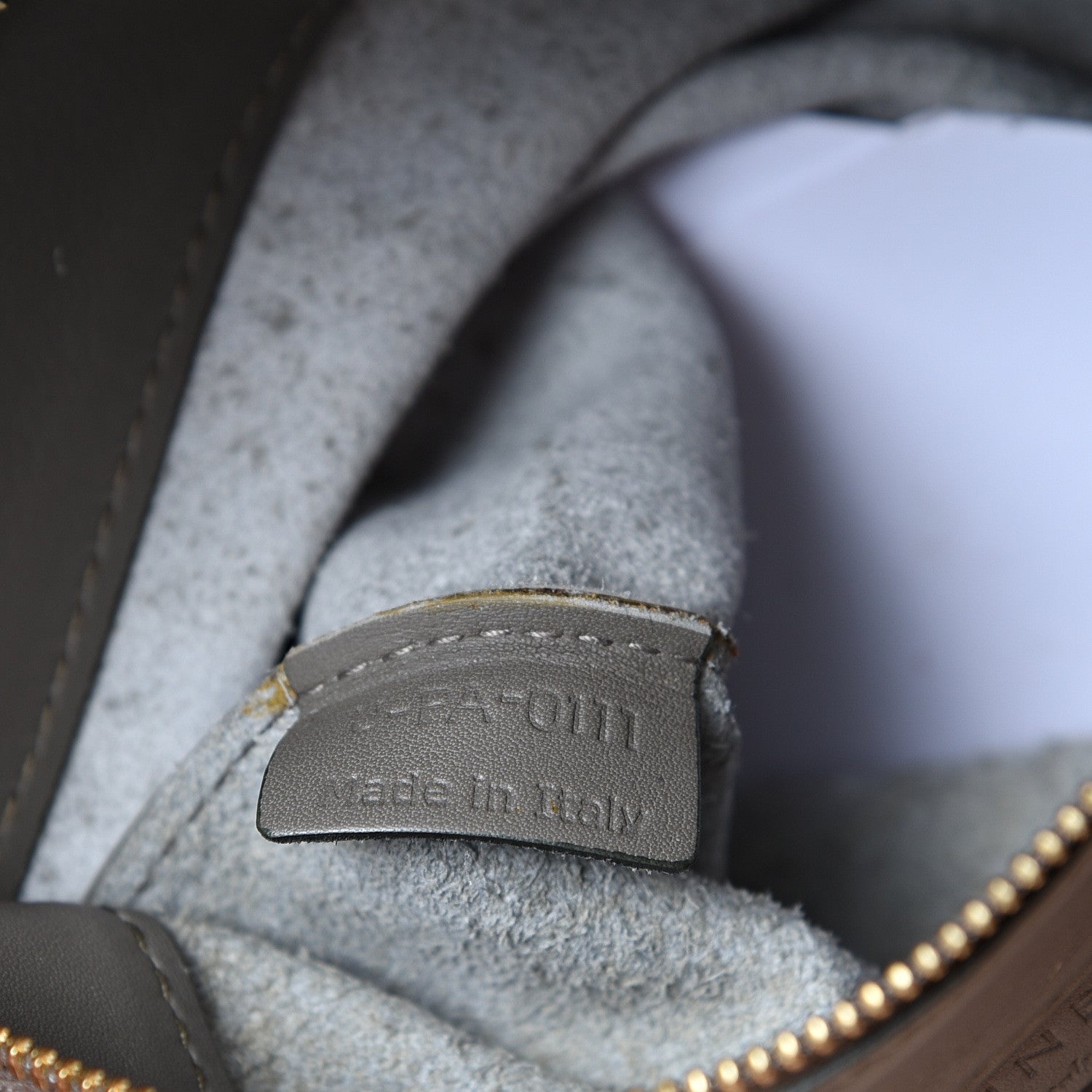 Celine Calfskin Clasp Vertical Cabas Grey 7 of 15