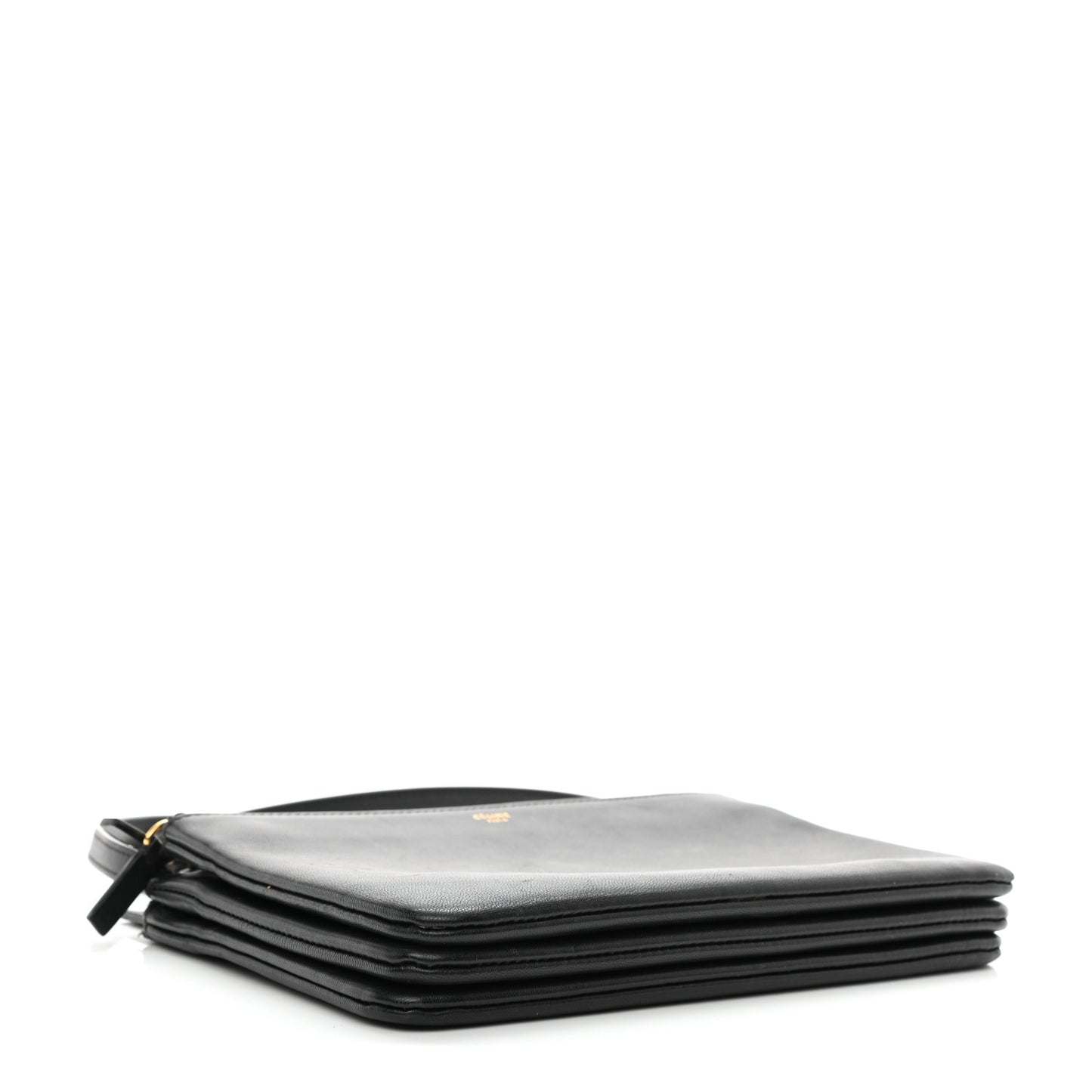 Lambskin Small Trio Crossbody Bag Black