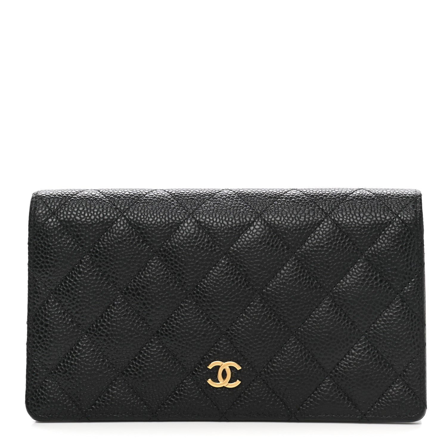Chanel Caviar Quilted Yen Wallet Black 1 of 10